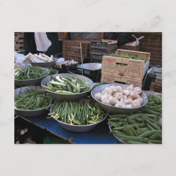 Farmer's Market  Louans  Bresse   Beans Postcard by Franceimages at Zazzle