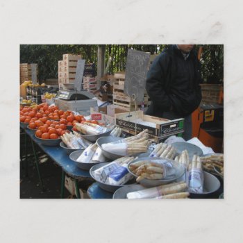 Farmer's Market  Louans  Bresse   Produce Postcard by Franceimages at Zazzle