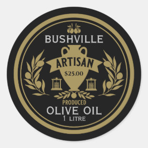 Farmers Market Olive Oil Classic Round Sticker
