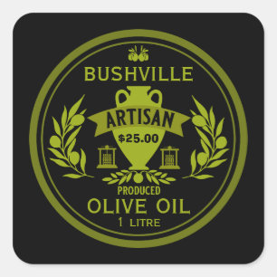 Farmers Market Olive Oil Square Sticker