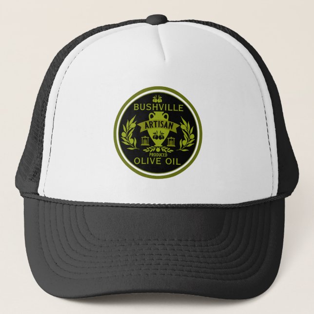 Farmers Market Olive Oil Trucker Hat (Front)
