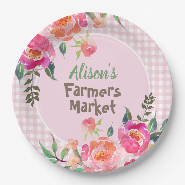 farmers market paper plates (Front)