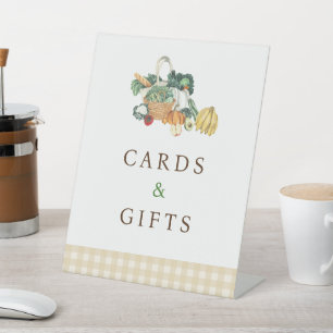 Farmers Market Party Cards and Gifts Pedestal Sign