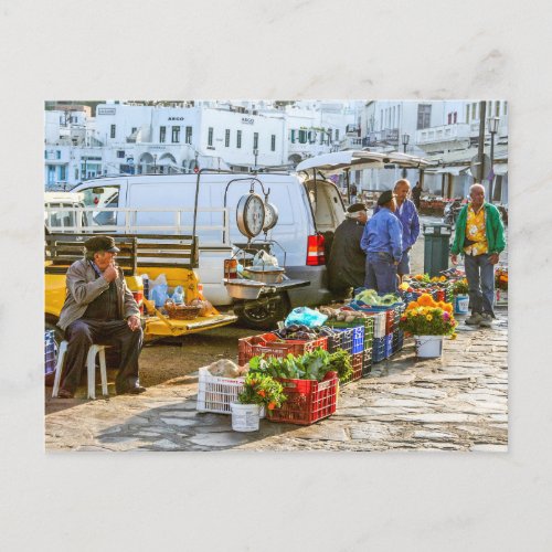 Farmers market postcard