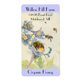 Farmers Market Product Labels Honey Bees Flowers by layooper at Zazzle