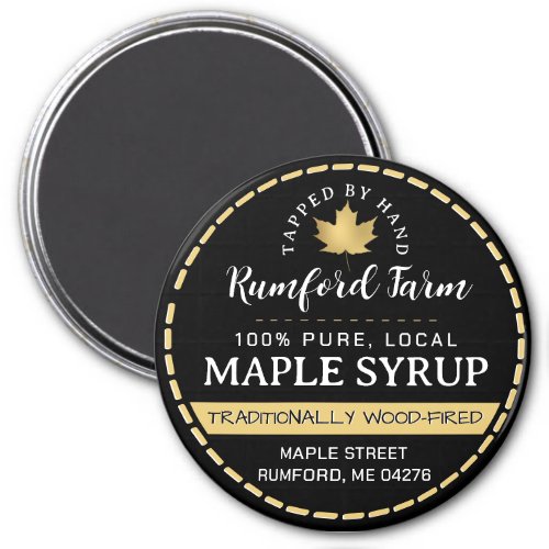 Farmers Market Promotional Maple Syrup Gold Leaf  Magnet