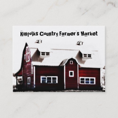 Farmer's Market Red Country Barn Business Card Templates