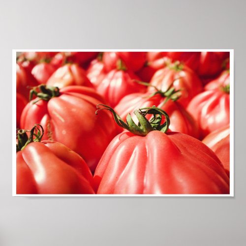 Farmers Market Red Tomato Photography Kitchen Poster
