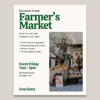 Farmers Market Retro Editorial Photo Flyer