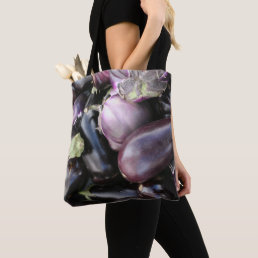 Farmers Market Selection of Purple Eggplants Tote Bag