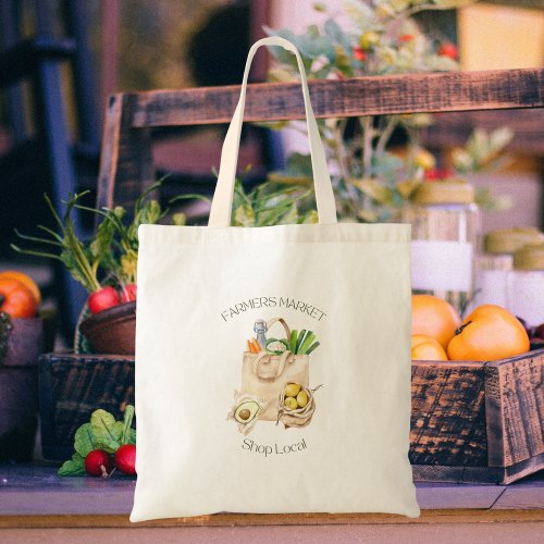 Farmers Market Shop Local Tote Bag