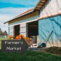 Farmers Market Simulated Chalkboard Arrow