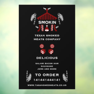 Farmers Market Smokehouse Meat Window Cling