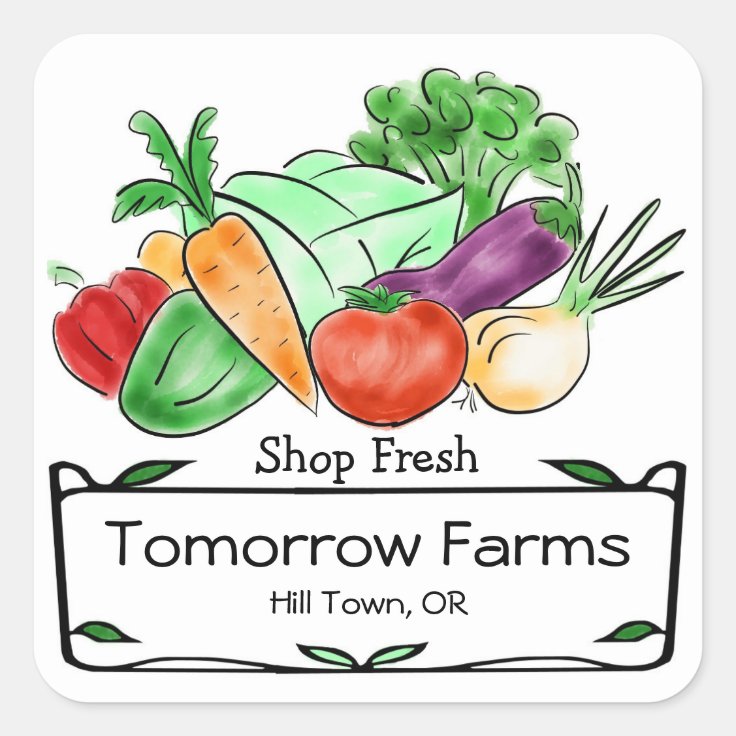 Farmers Market Stickers | Zazzle