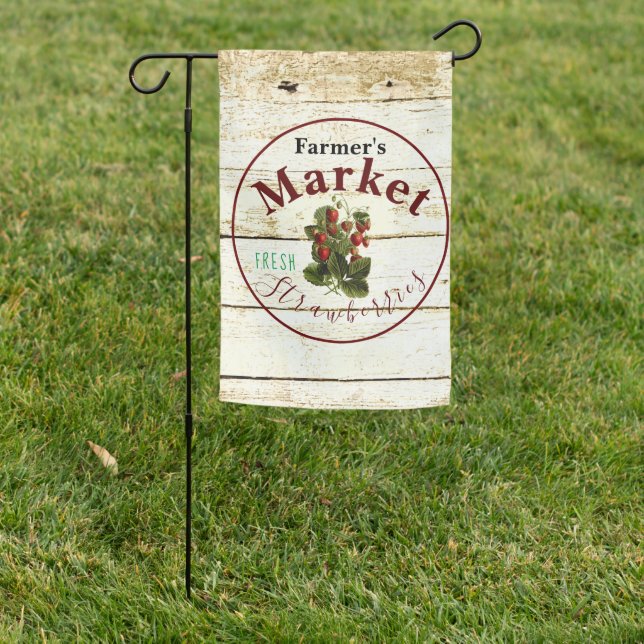 Farmer's market strawberries sign (In SItu)