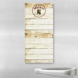 Farmer's market strawberries sign  magnetic notepad