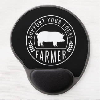 Farmers Market Support Your Local Pig Farmer Ranch Gel Mouse Pad