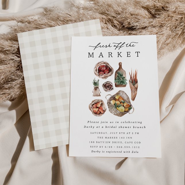 Farmers Market Theme Bridal Shower Invitation (Creator Uploaded)