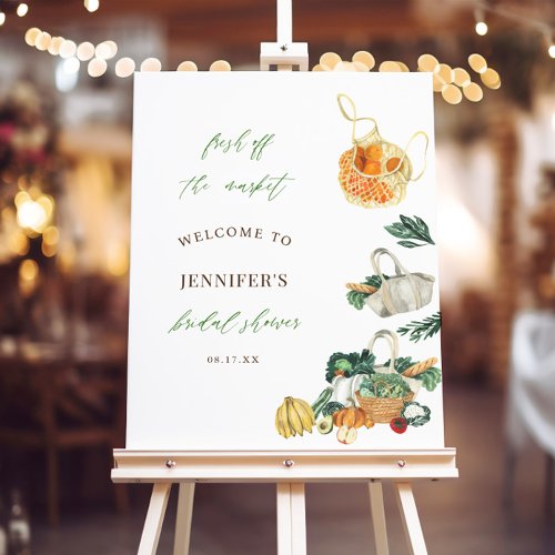 Farmers Market Theme Bridal Shower Welcome Sign