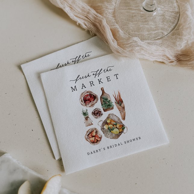 Farmers Market Themed Bridal Shower Napkins (Creator Uploaded)