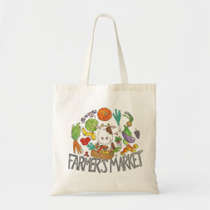 Farmers Market Bag Farm Fresh Tote Bag Cottagecore Bag 