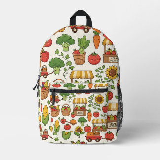 Farmers Market Veg Basket Backpack