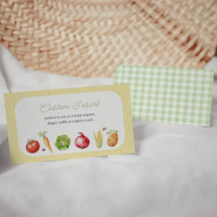Farmers Market Vegetable Fruit Stand Baby Shower Enclosure Card