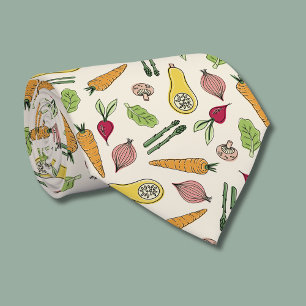Farmers Market Vegetable pattern Neck Tie