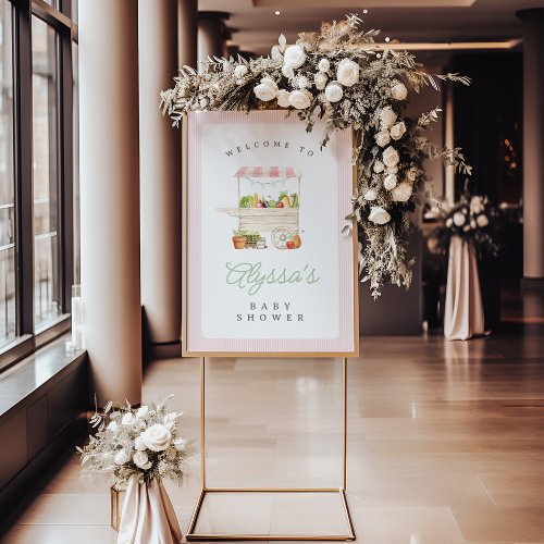 Farmers Market Vegetable Stand Baby Shower Poster