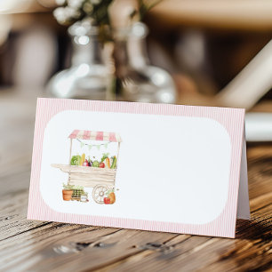 Farmers Market Vegetable Stand Place Card
