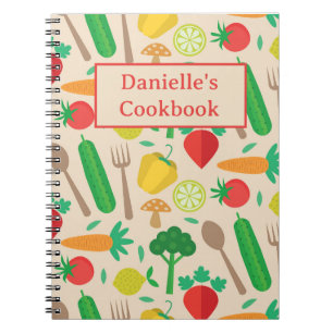 Farmers Market Vegetables  Custom Cookbook Notebook