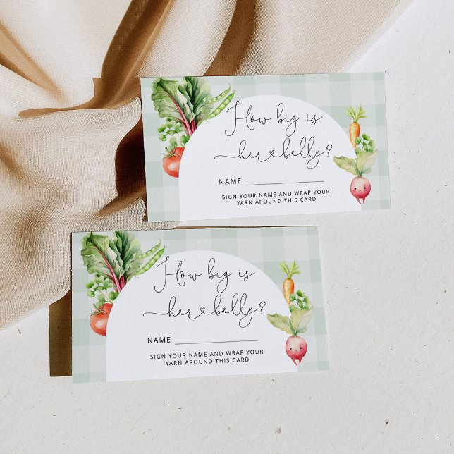 Farmers market vegetables how big mommy's belly enclosure card (Creator Uploaded)