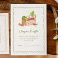 Farmer's Market Veggies Diaper Raffle Enclosure Card