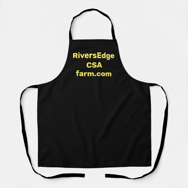 Farmers market vendor apron. His, hers, kids black Apron (Front)