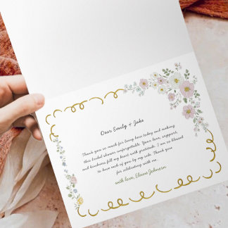 Farmers Market Whimsical Floral New Mrs Thank You