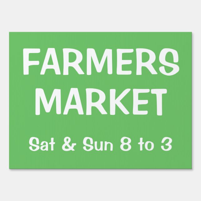 FARMERS MARKET Yard Sign (Front)