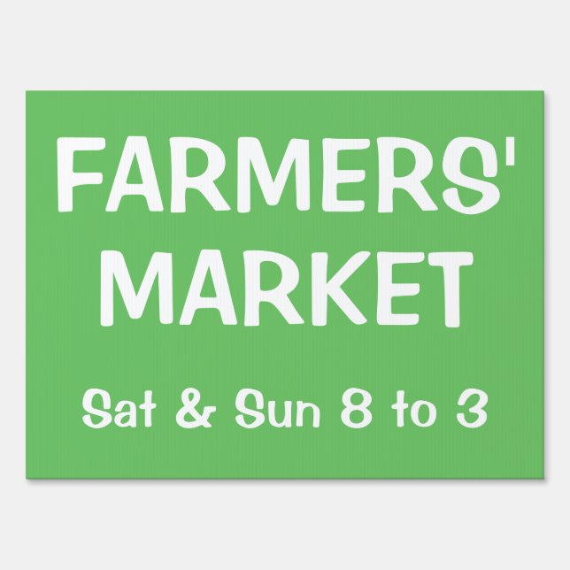 FARMERS MARKET Yard Sign (Front)