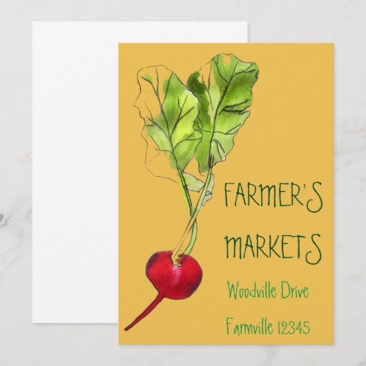 Farmer's Markets organic fruit and vegetable (Front/Back)