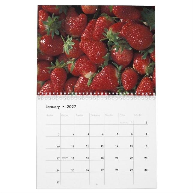 Farmer's Produce Photography Calendar (Jan 2027)