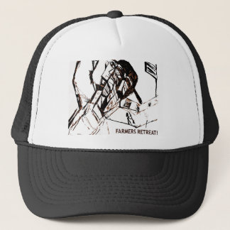 FARMERS RETREAT white Trucker Hat