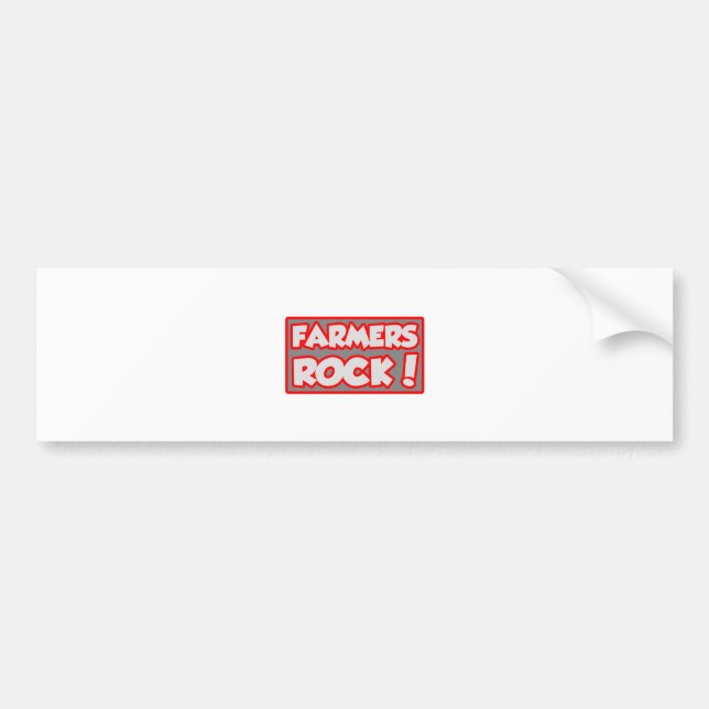 Farmers Rock! Bumper Sticker (Front)