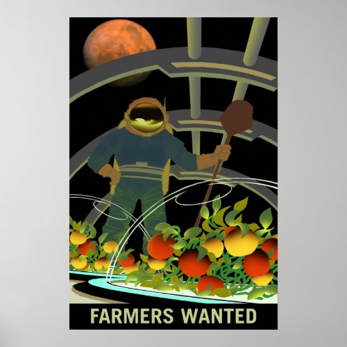 Farmers Wanted for Survival on Mars Poster