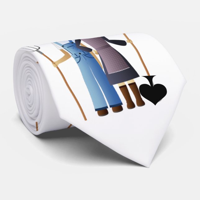 Farmer's Wife Queen of Spades Thunder_Cove Neck Tie (Rolled)