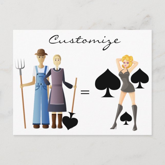 Farmer's Wife Queen of Spades Thunder_Cove Postcard (Front)