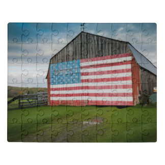 FARMHOUSE AMERICAN FLAG PUZZLE