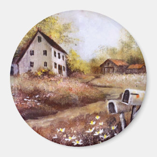 Farmhouse and Barn Rustic Farm  Country   Magnet