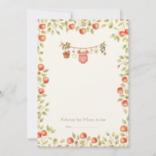 Farmhouse Baby Clothesline Advice Card