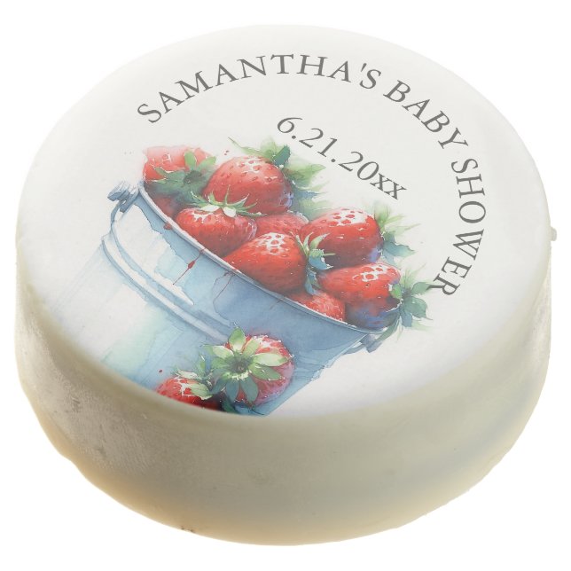 Farmhouse Baby Shower Chocolate Covered Oreo (Angled)