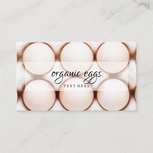 Farmhouse Backyard Organic Heritage Egg Business Card