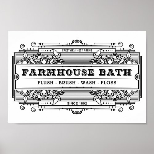 FARMHOUSE BATH POSTER